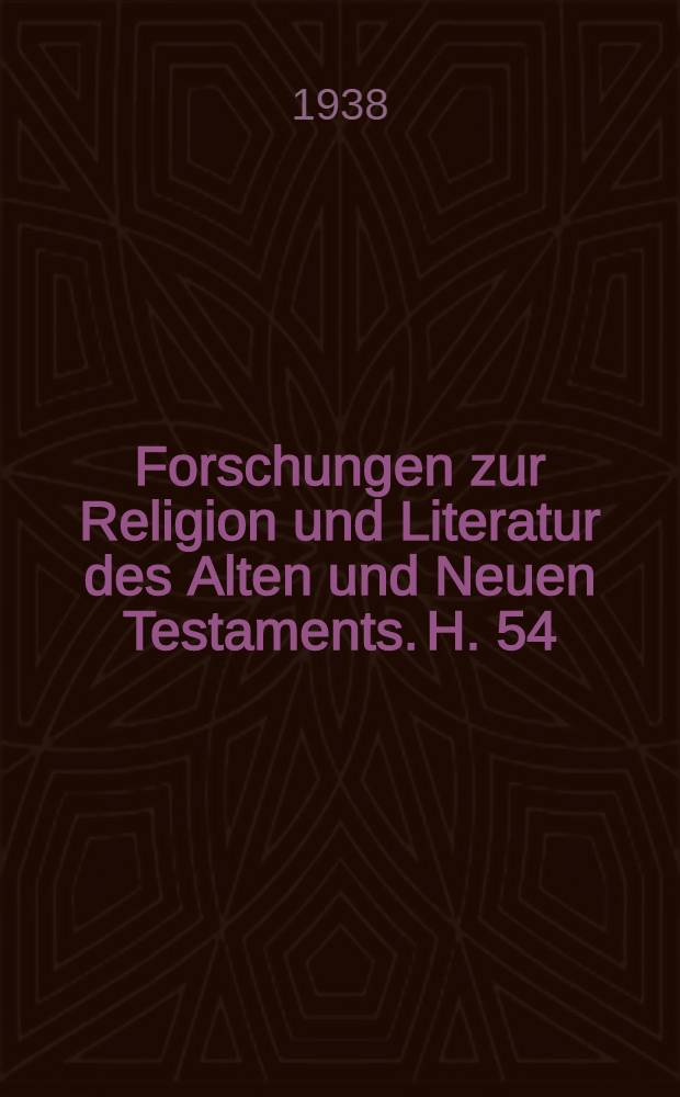 Forschungen zur Religion und Literatur des Alten und Neuen Testaments. H. 54 (N. F. H. 36) : Martyrien in jüdischer und frühchristlicher Zeit