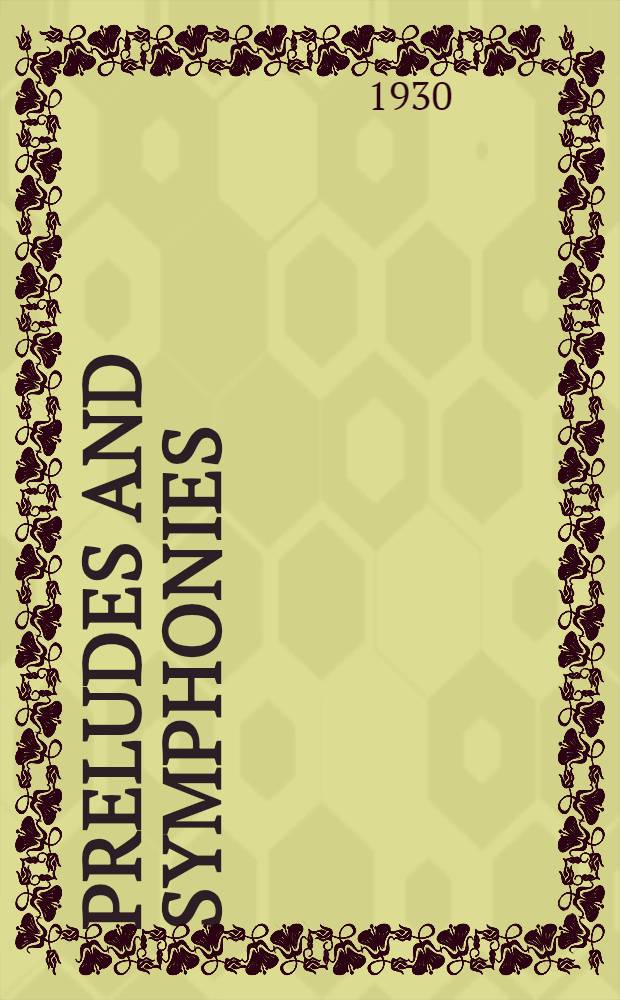 Preludes and symphonies : Poems