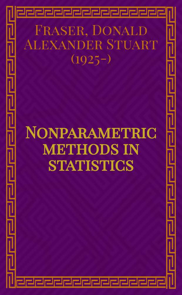 Nonparametric methods in statistics