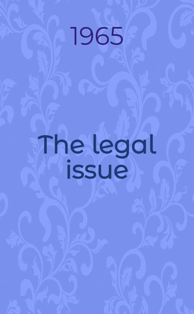 The legal issue