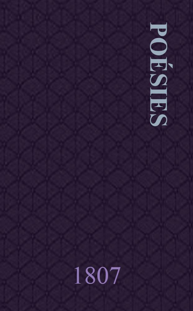 Poésies