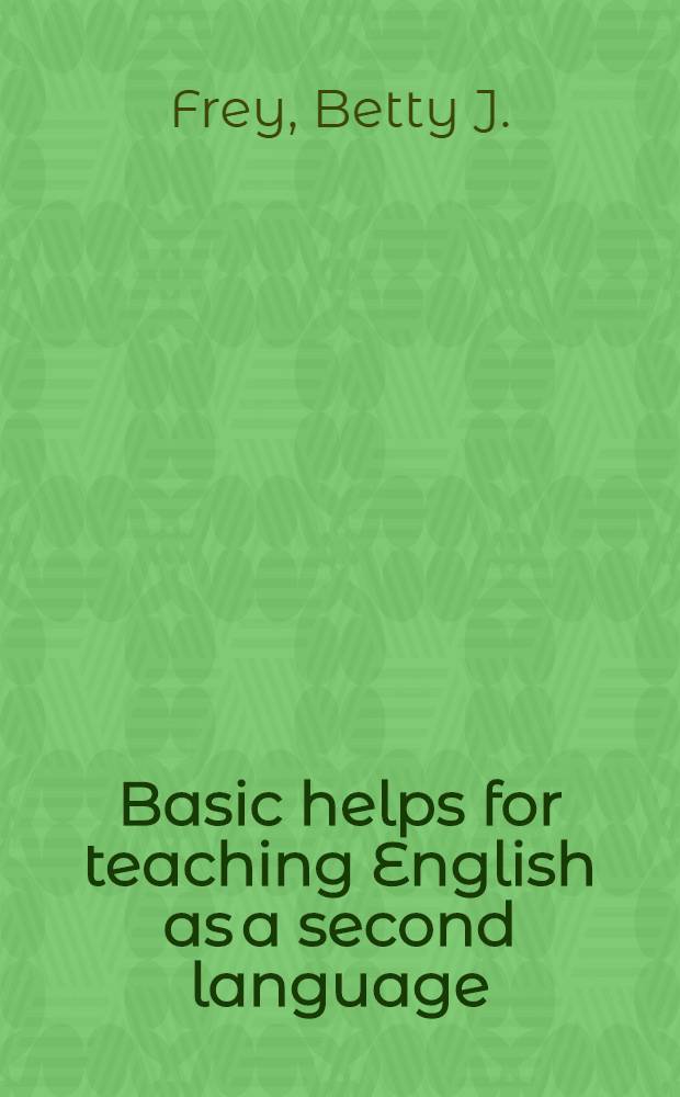Basic helps for teaching English as a second language