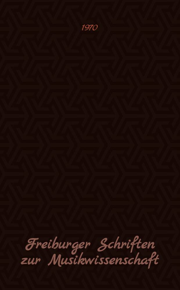 Freiburger Schriften zur Musikwissenschaft