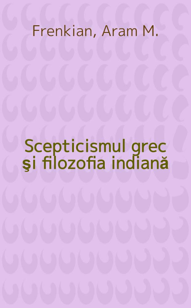 Scepticismul grec şi filozofia indiană