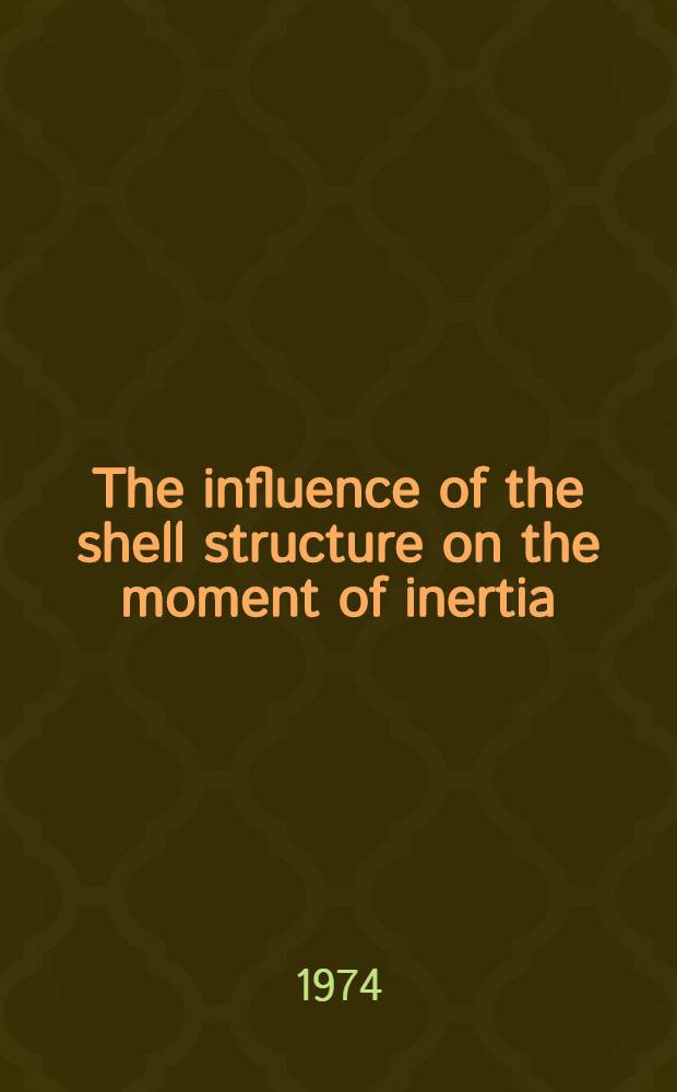 The influence of the shell structure on the moment of inertia : The average behaviour of the moment of inertia