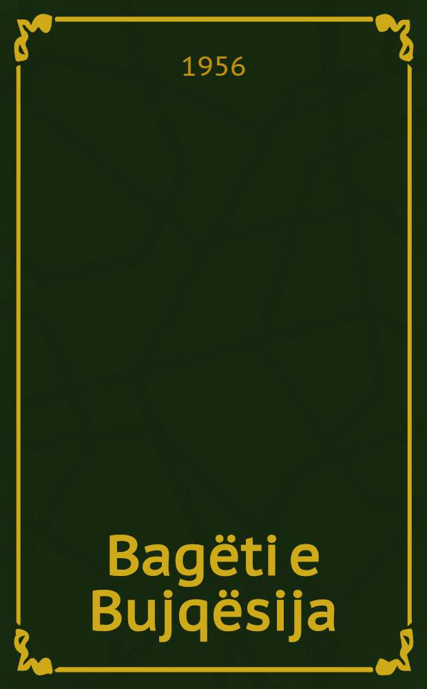 Bagëti e Bujqësija