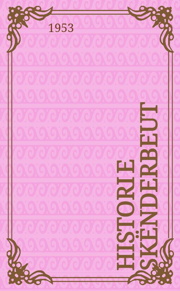 Histori e Skënderbeut