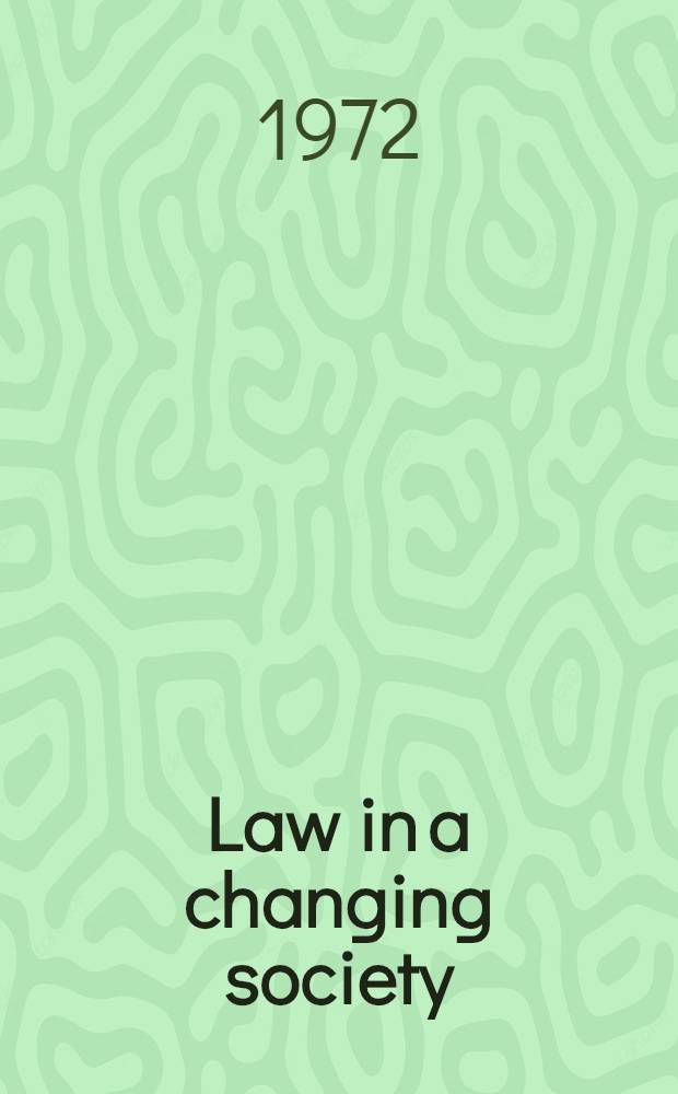 Law in a changing society