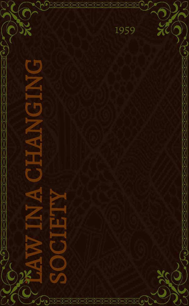 Law in a changing society