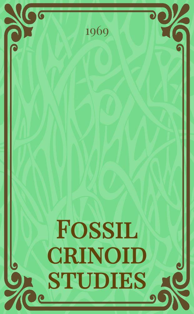 Fossil crinoid studies