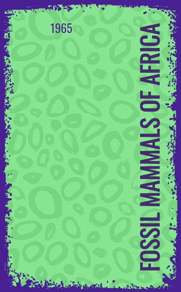 Fossil mammals of Africa