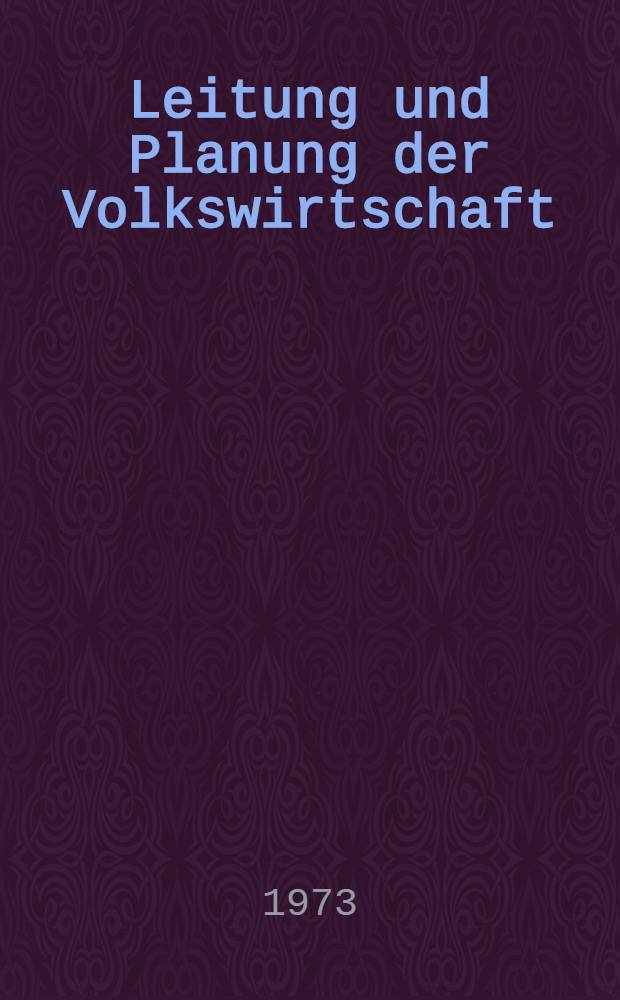 Leitung und Planung der Volkswirtschaft : Lehrmittel