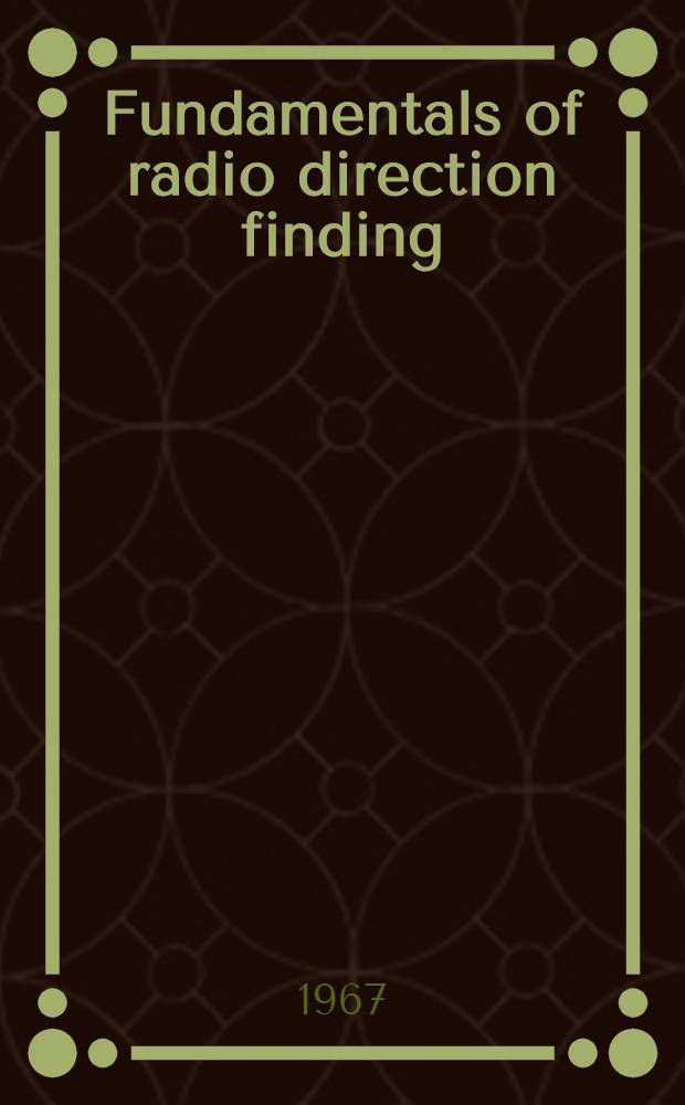 Fundamentals of radio direction finding