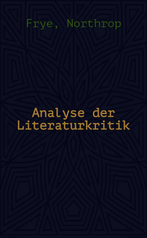Analyse der Literaturkritik