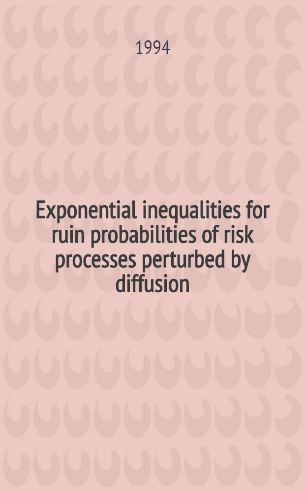 Exponential inequalities for ruin probabilities of risk processes perturbed by diffusion