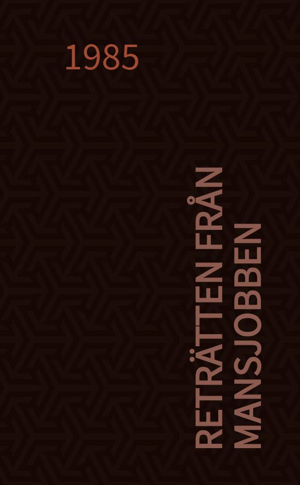 Reträtten från mansjobben : En studie av industriarbetande kvinnor och arbetsdelningen mellan könen på en intern. arbetsmarkand : Diss.