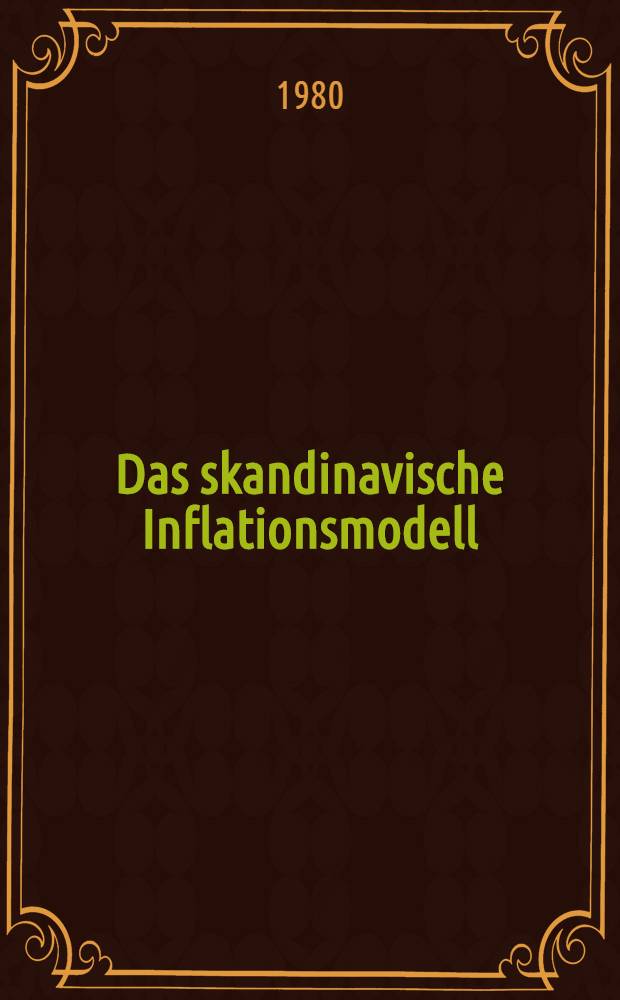 Das skandinavische Inflationsmodell : Eine empirische Unters. für die Schweiz. Diss