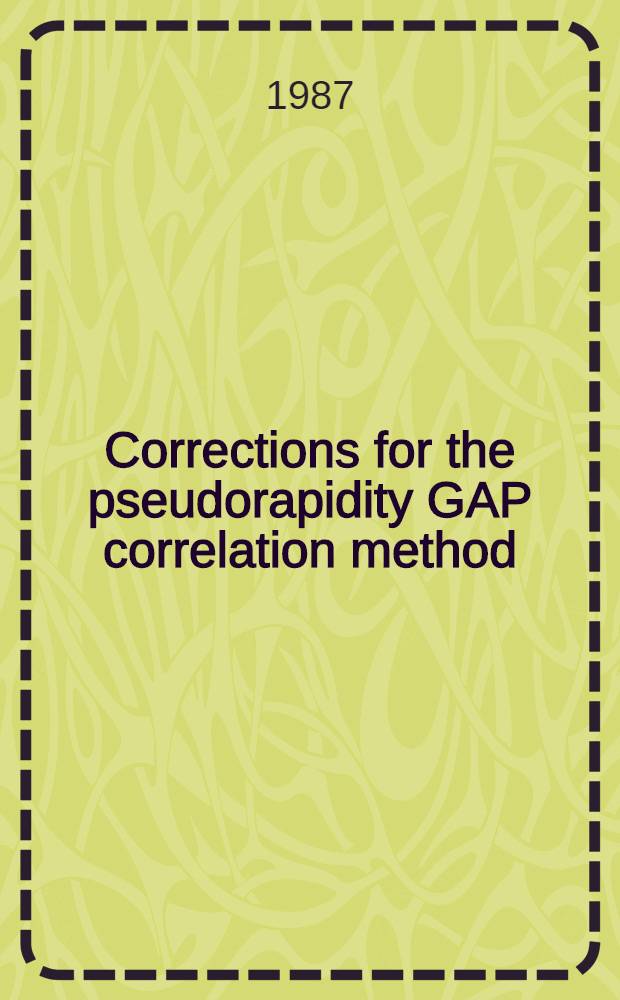 Corrections for the pseudorapidity GAP correlation method