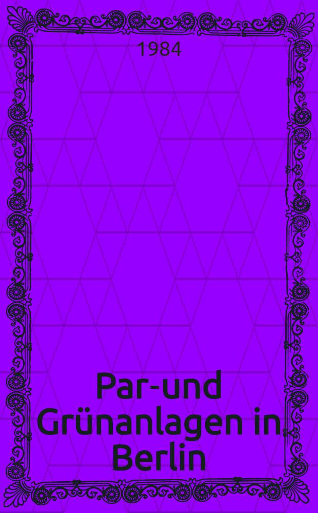Park- und Grünanlagen in Berlin