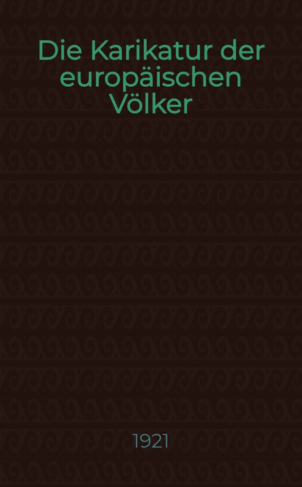 Die Karikatur der europäischen Völker