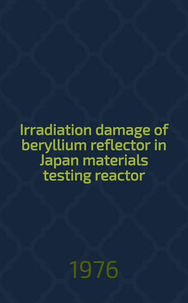 Irradiation damage of beryllium reflector in Japan materials testing reactor