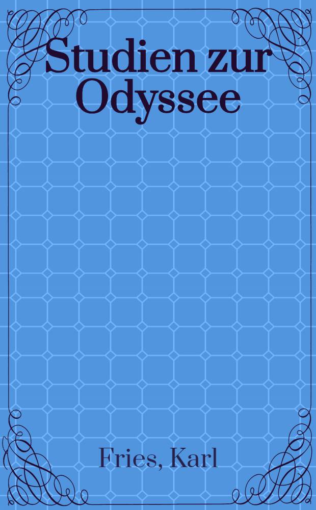 Studien zur Odyssee