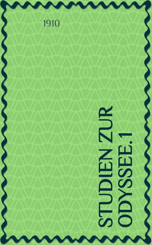 Studien zur Odyssee. 1 : Das Zagmukfest auf Scheria