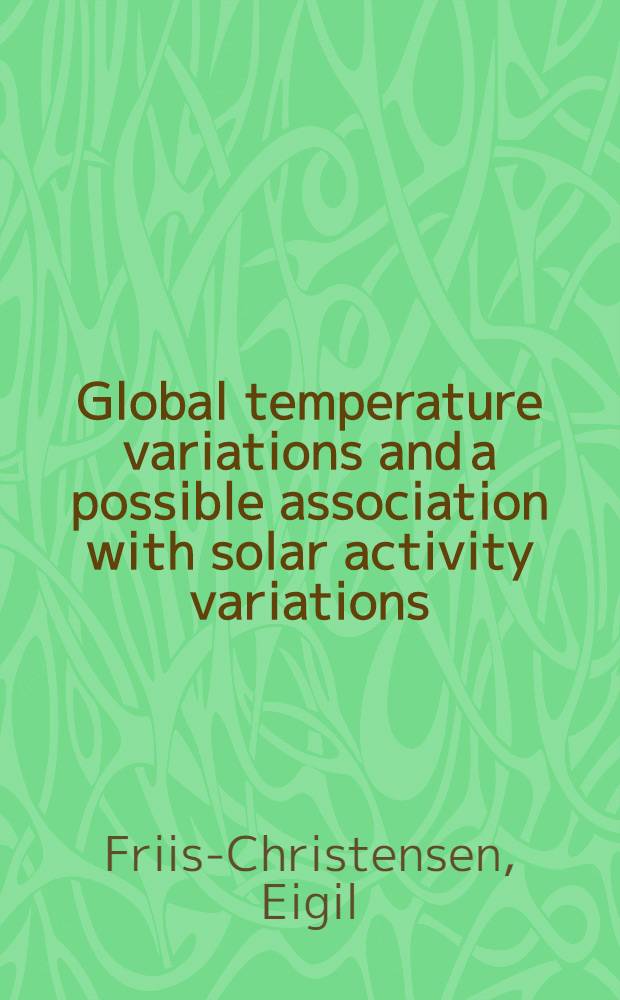 Global temperature variations and a possible association with solar activity variations
