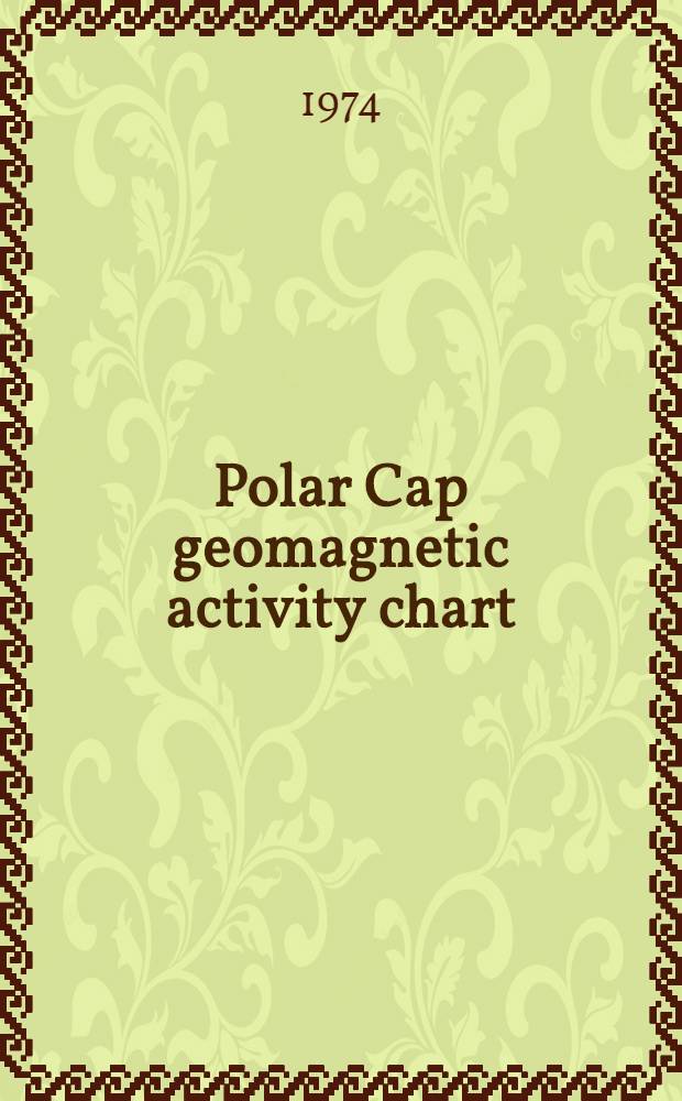 Polar Cap geomagnetic activity chart