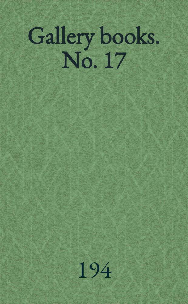 Gallery books. No. 17 : The "Potato eaters" in the collection V. W. Van Gogh