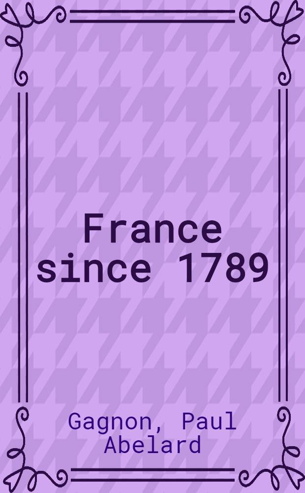 France since 1789