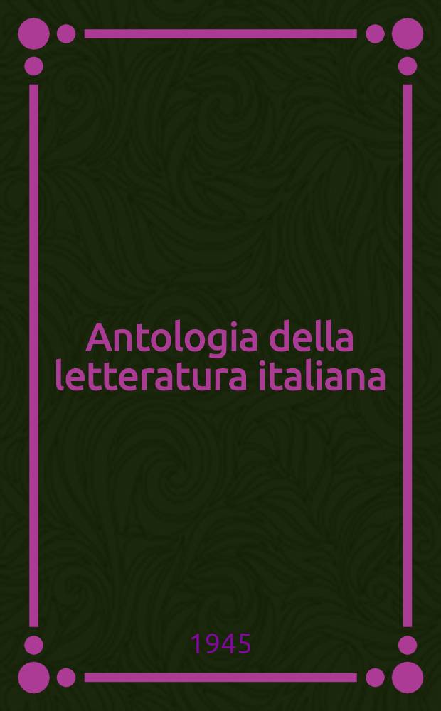 Antologia della letteratura italiana