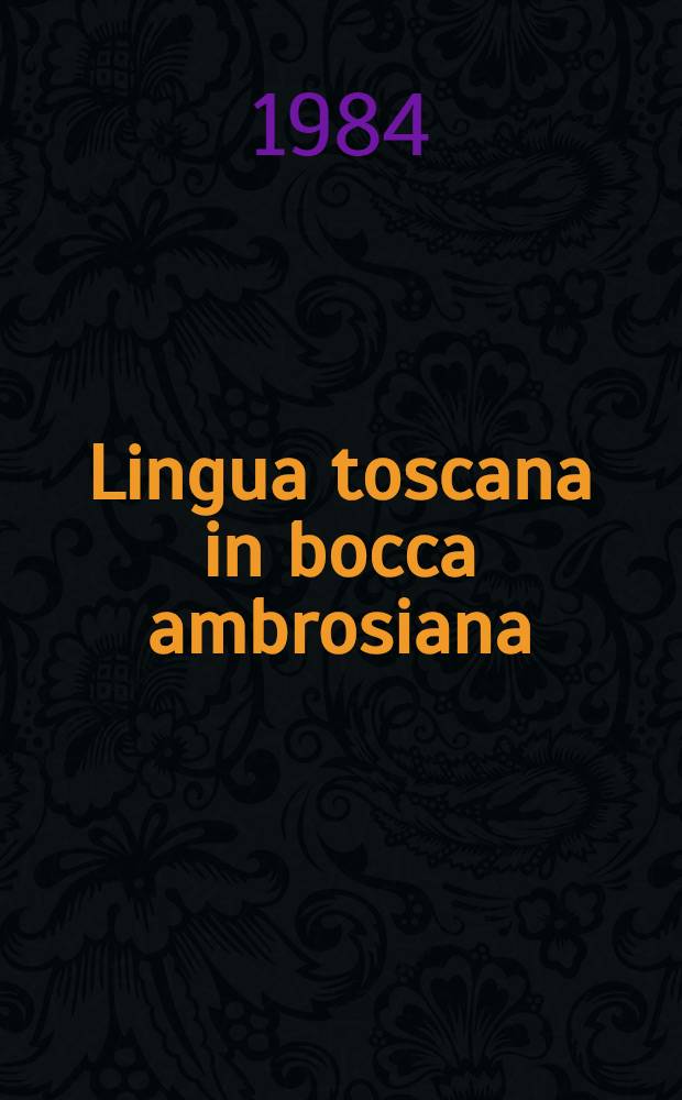 Lingua toscana in bocca ambrosiana : Tendenze verso l'ital. standard: un'inchihesta socioling