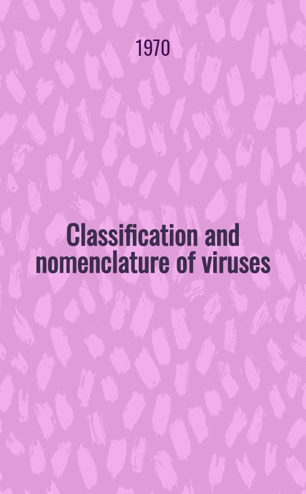 Classification and nomenclature of viruses