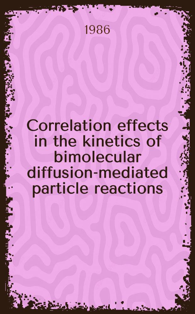 Correlation effects in the kinetics of bimolecular diffusion-mediated particle reactions