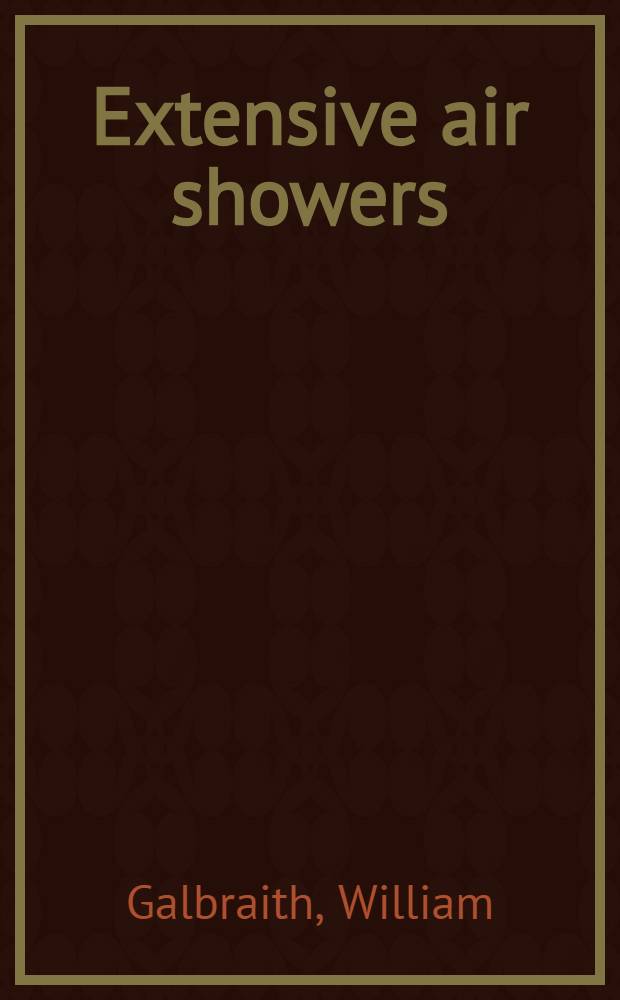 Extensive air showers