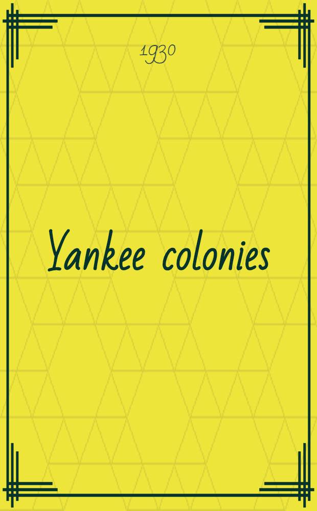 Yankee colonies