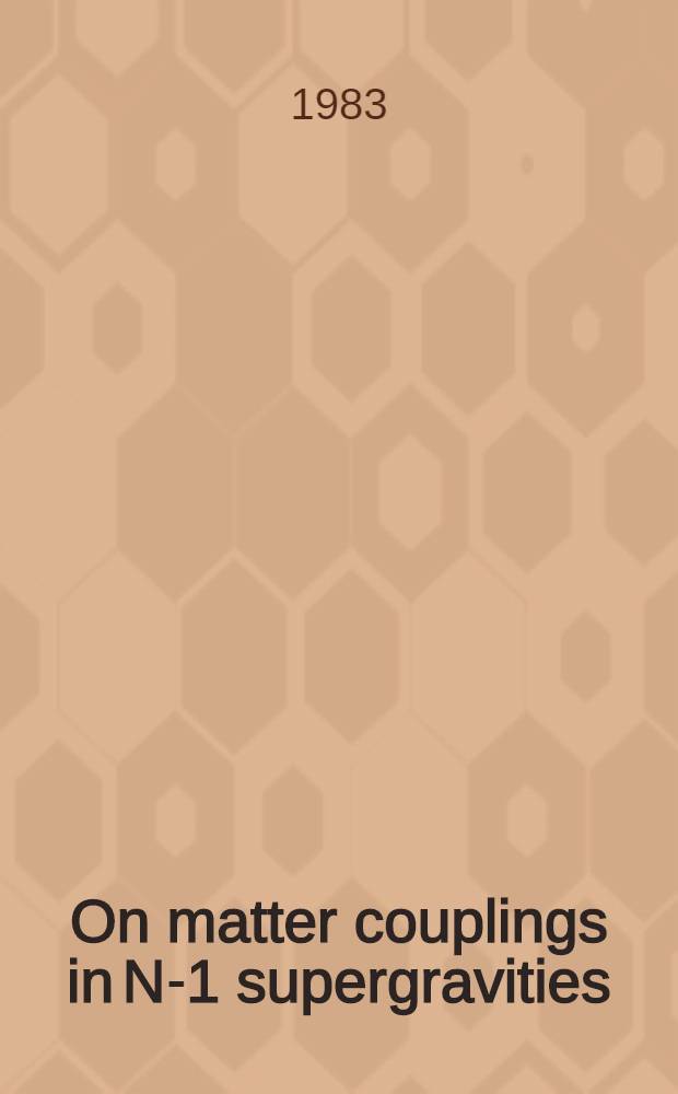 On matter couplings in N-1 supergravities