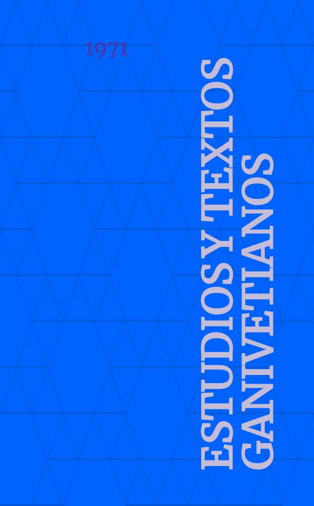 Estudios y textos ganivetianos
