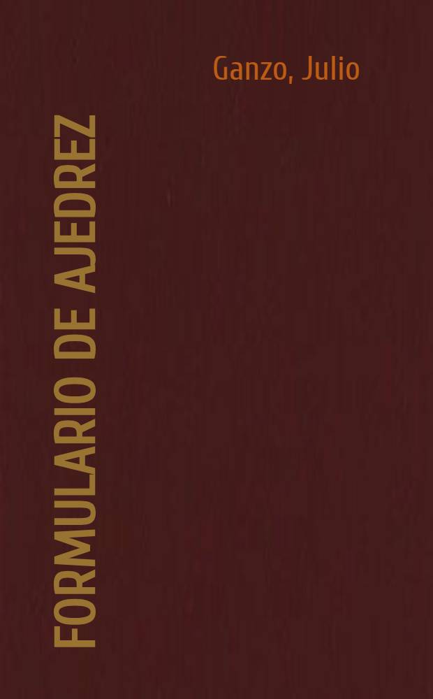 Formulario de ajedrez