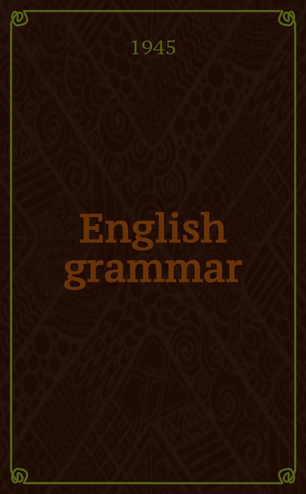 English grammar