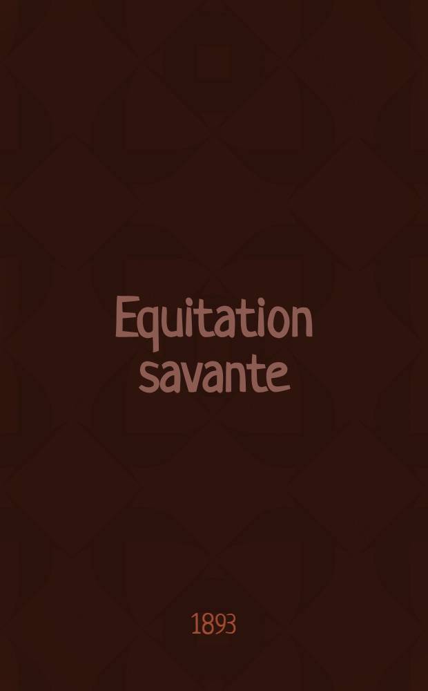 Equitation savante