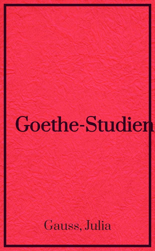 Goethe-Studien