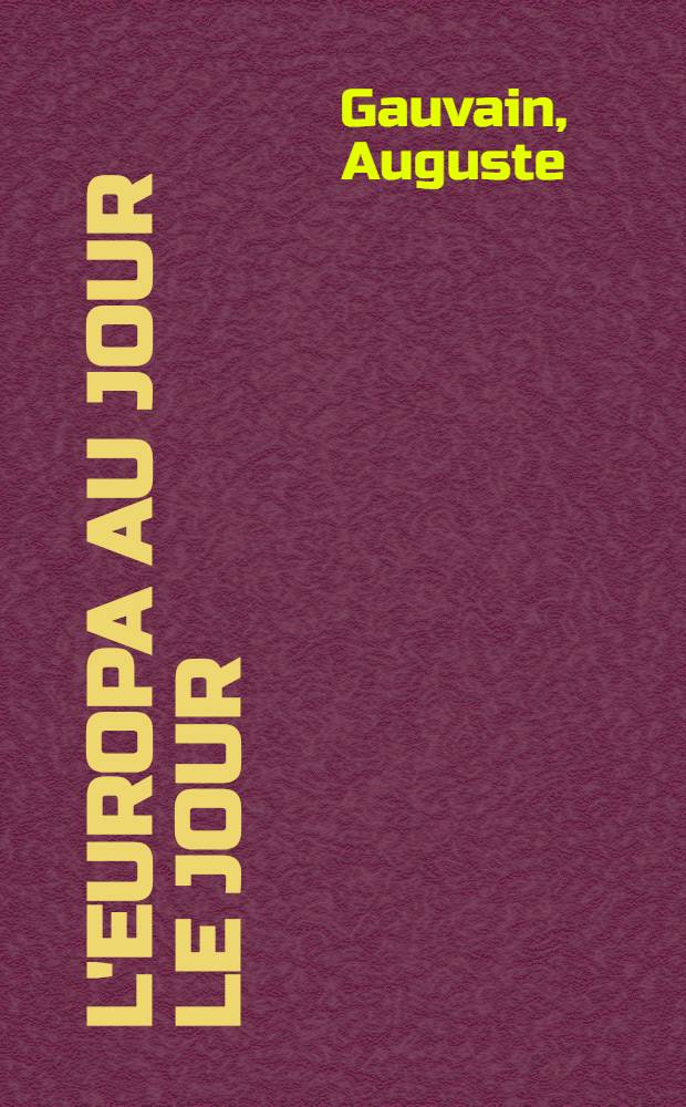 L'Europa au jour le jour