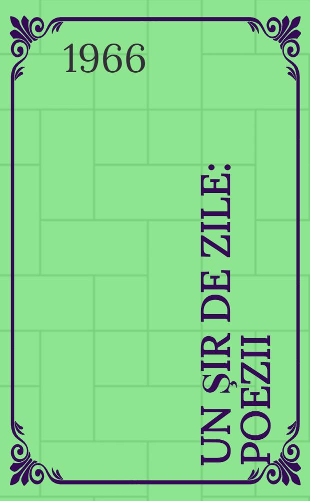 Un şir de zile : Poezii