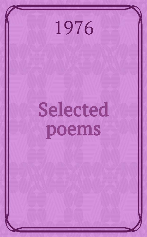 Selected poems