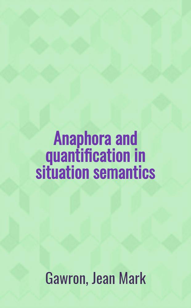 Anaphora and quantification in situation semantics