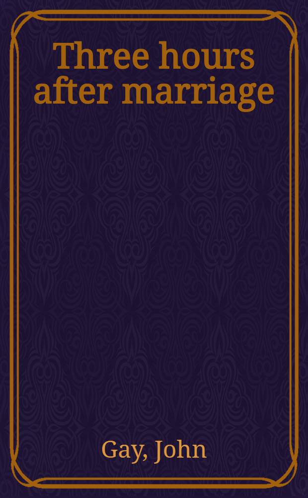 Three hours after marriage