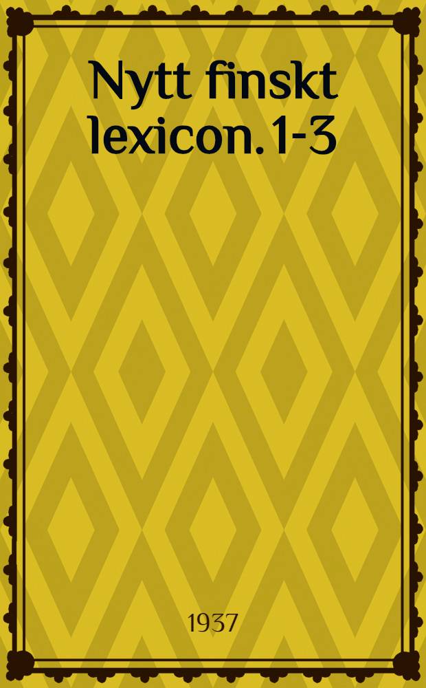 Nytt finskt lexicon. 1-3