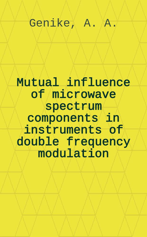 Mutual influence of microwave spectrum components in instruments of double frequency modulation